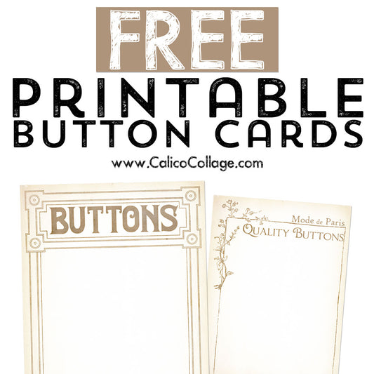 Free Printable Button Cards
