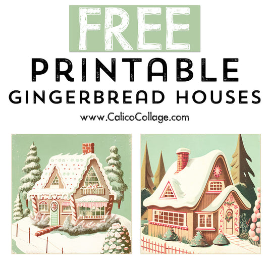 Gingerbread House Junk Journal Printables