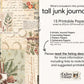 Christmas Tall Junk Journal Kit, Hygge Christmas Ephemera