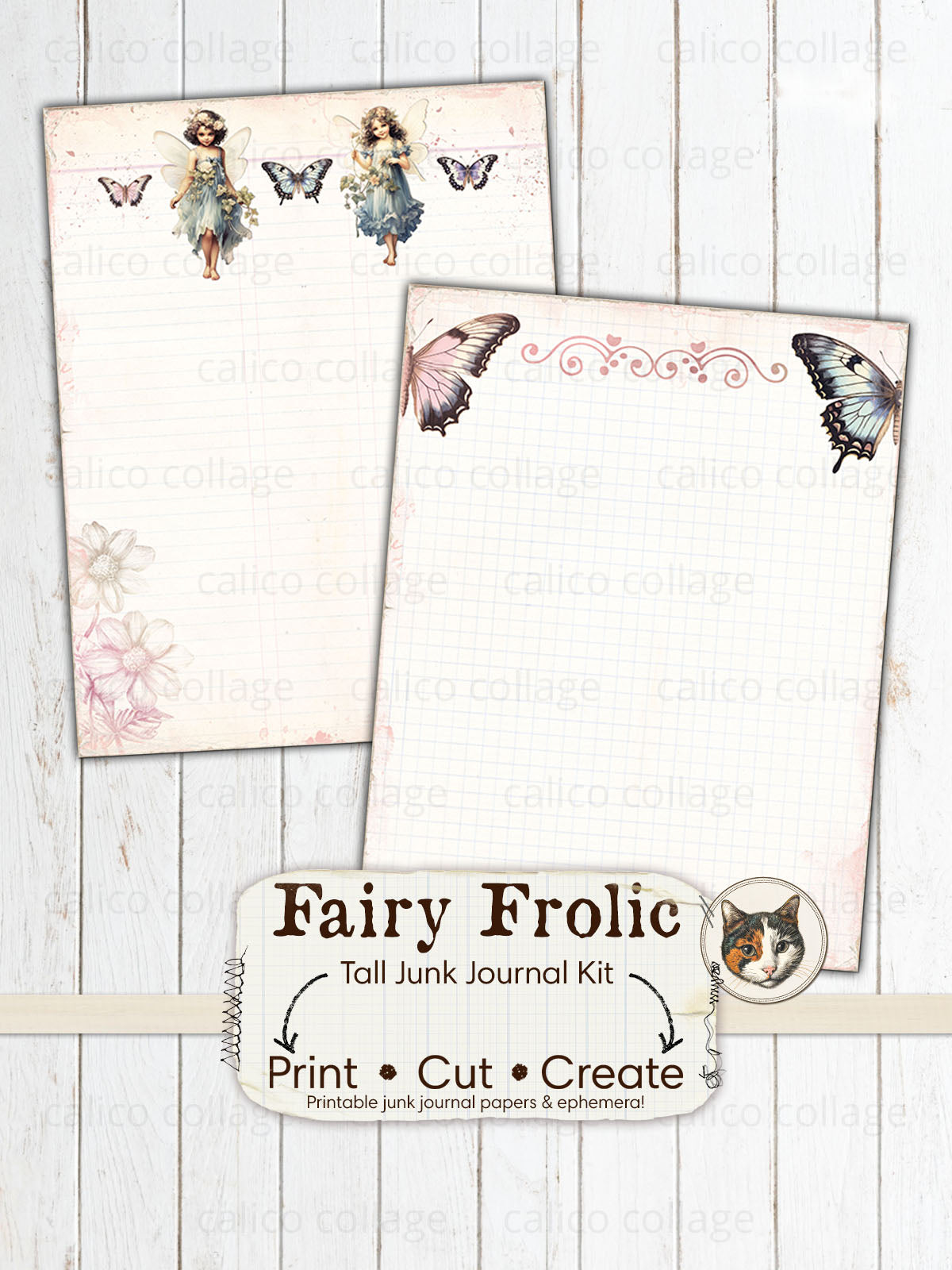 Fairy Tall and Skinny Junk Journal Kit