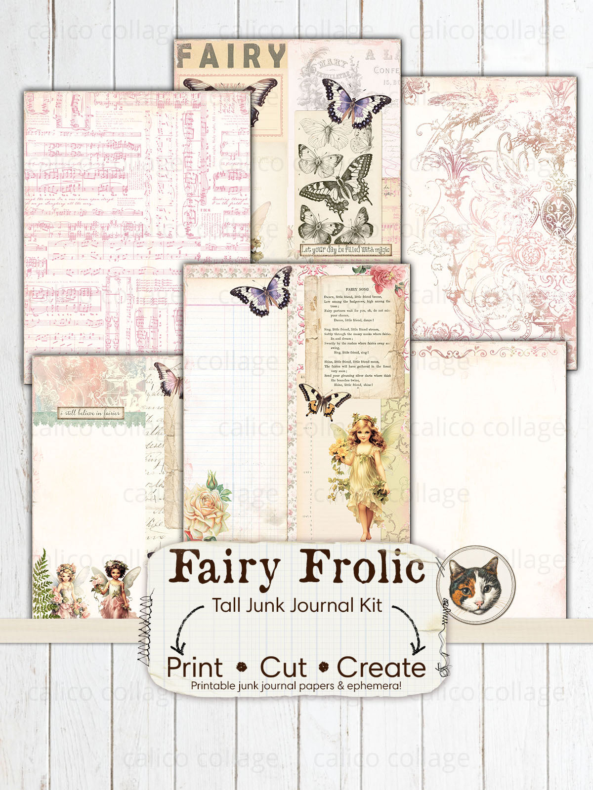 Fairy Tall and Skinny Junk Journal Kit