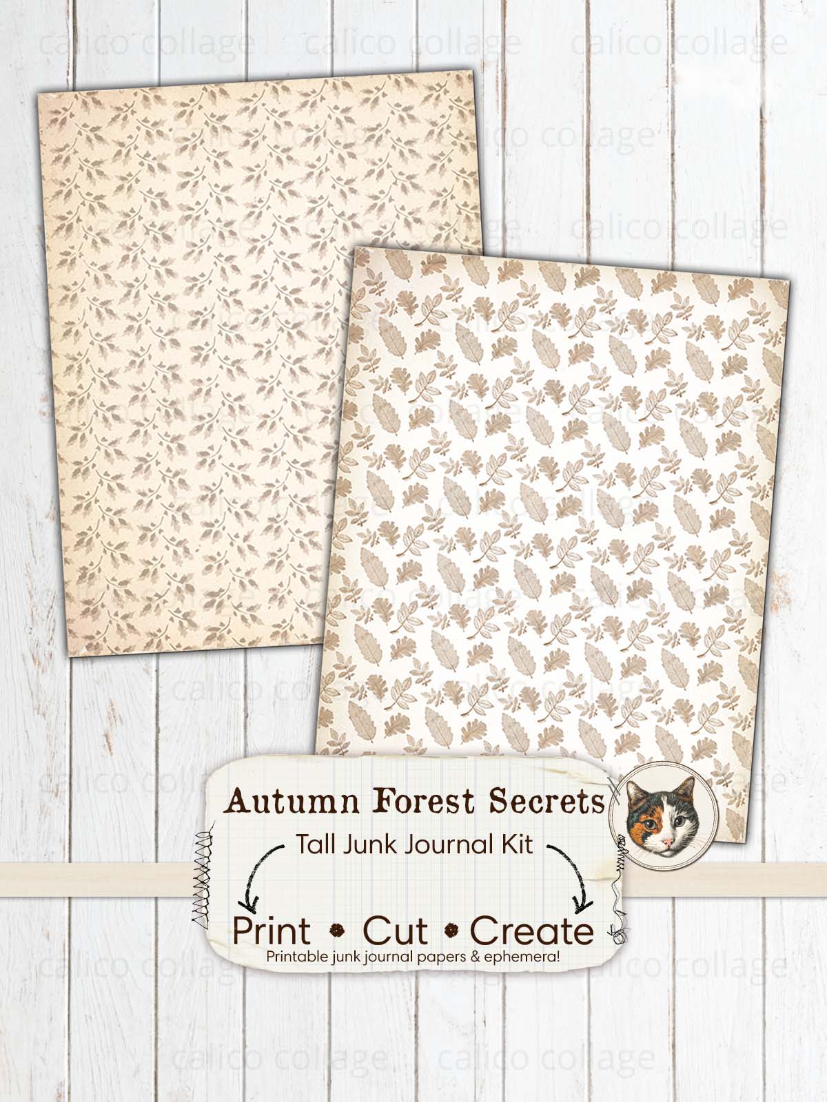 Autumn Ephemera Tall Junk Journal Kit