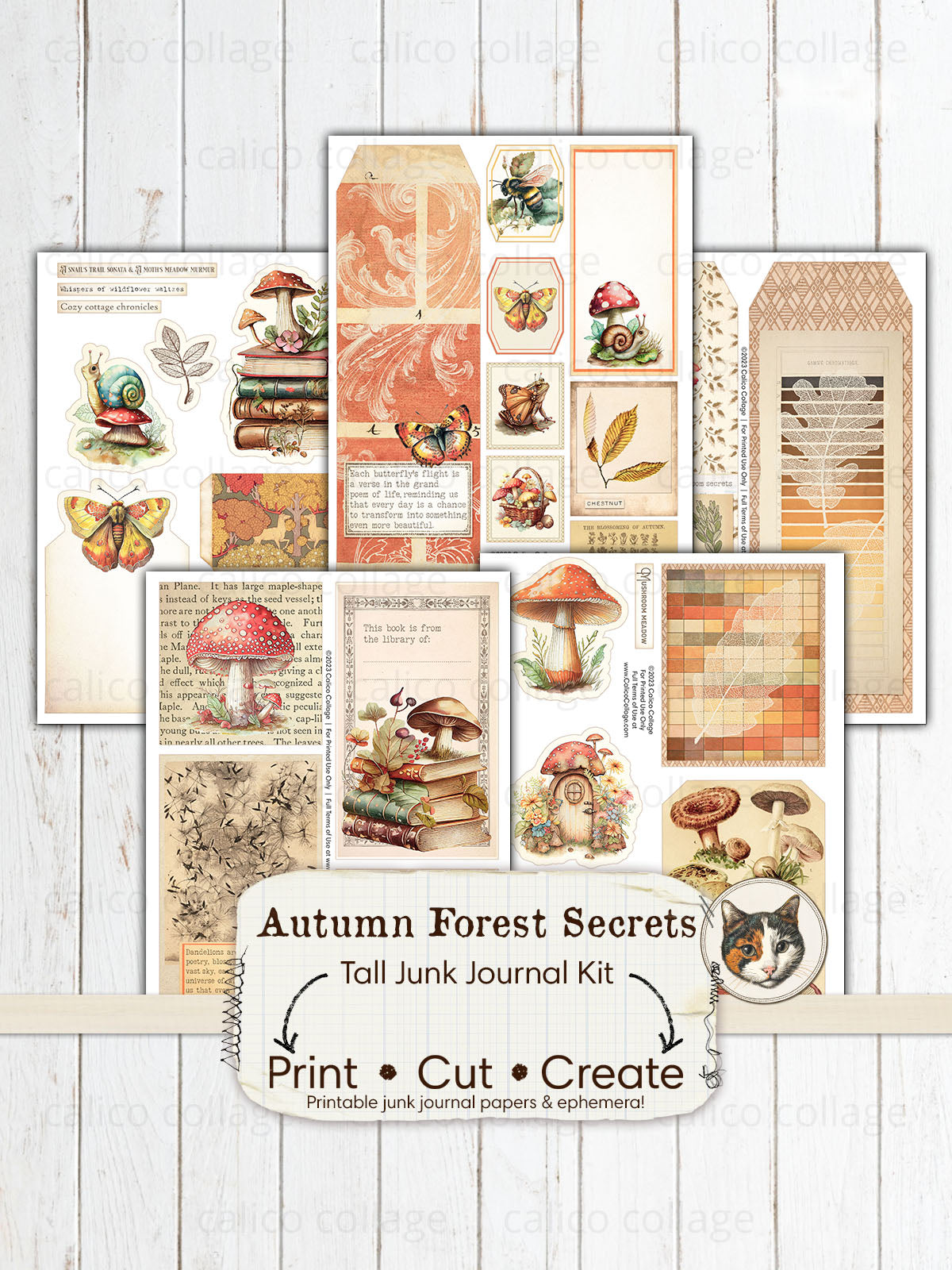 Autumn Ephemera Tall Junk Journal Kit