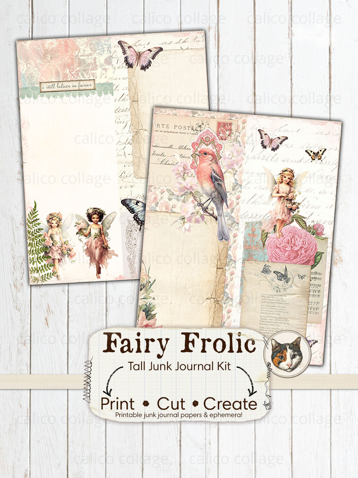 Fairy Tall and Skinny Junk Journal Kit