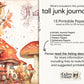 Autumn Fairy Junk Journal Kit, Fall Ephemera
