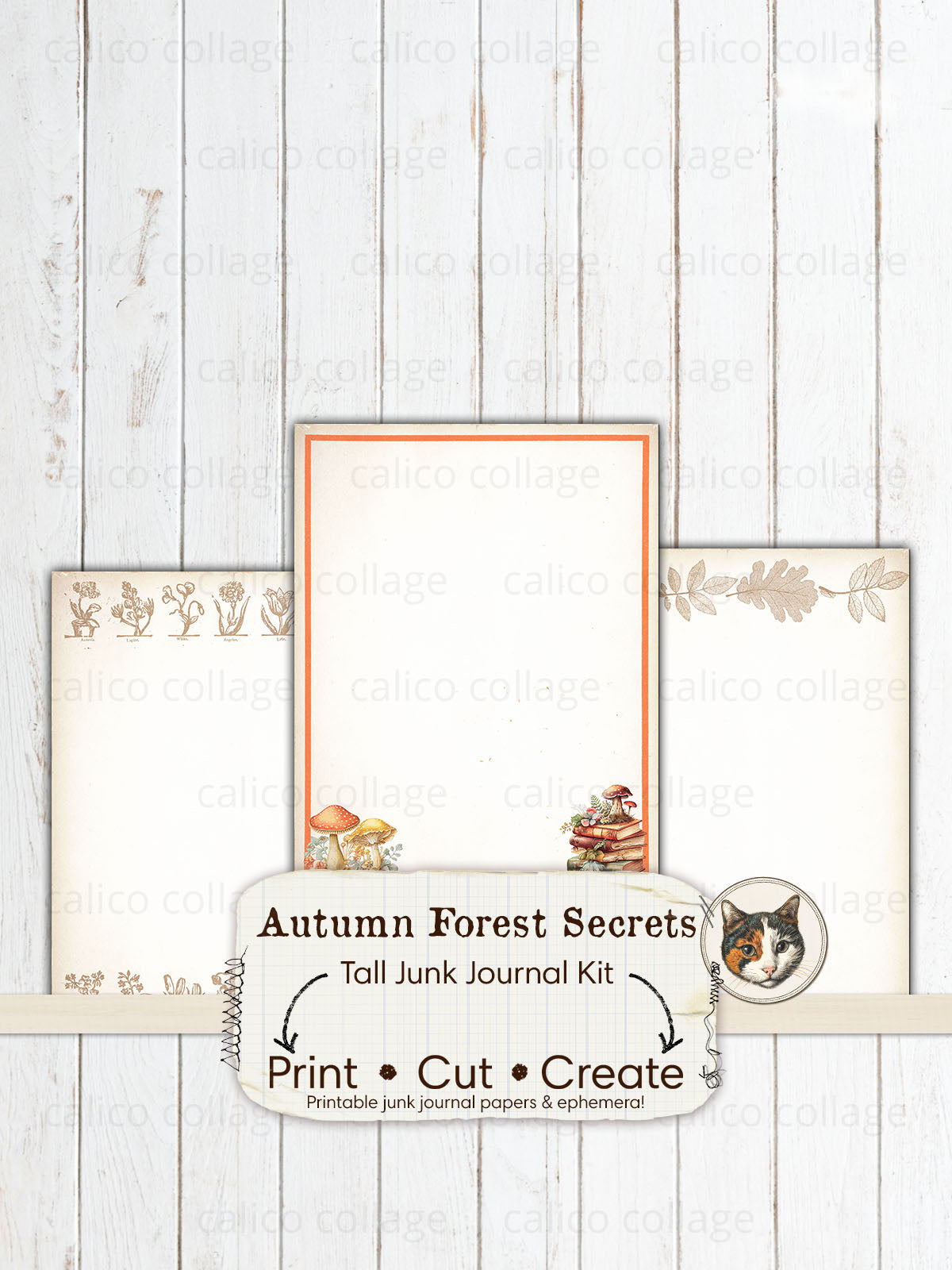 Autumn Ephemera Tall Junk Journal Kit
