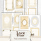 Lace Frames Junk Journal Printable, Fussy Cut Printable Ephemera