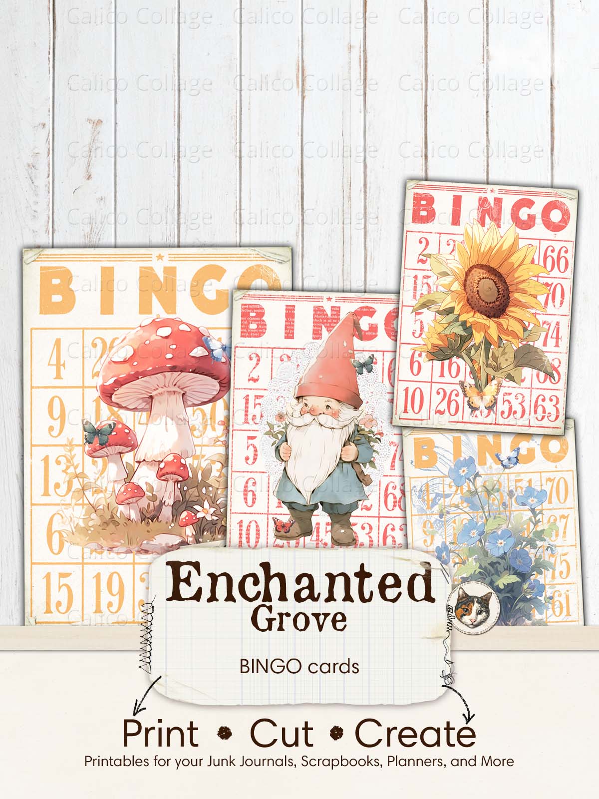 Bingo Card Ephemera, Gnome Ephemera