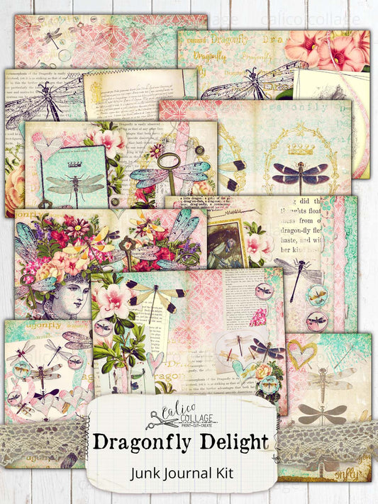 Dragonfly Delight Printable Junk Journal Kit