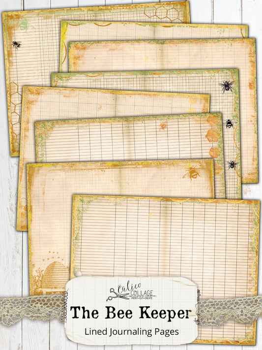 The Bee Keeper Junk Journal Papers