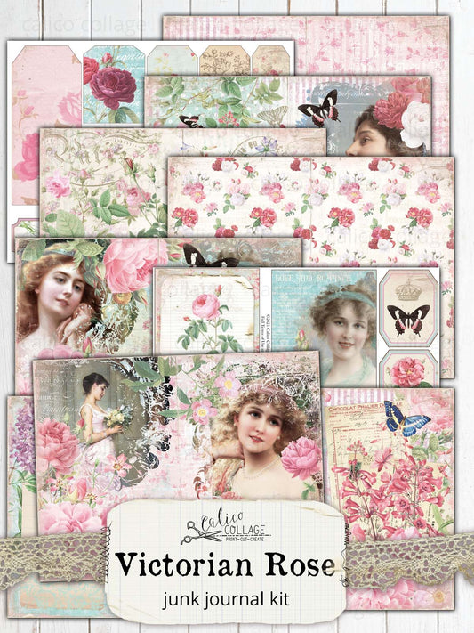 Victorian Rose Junk Journal Kit