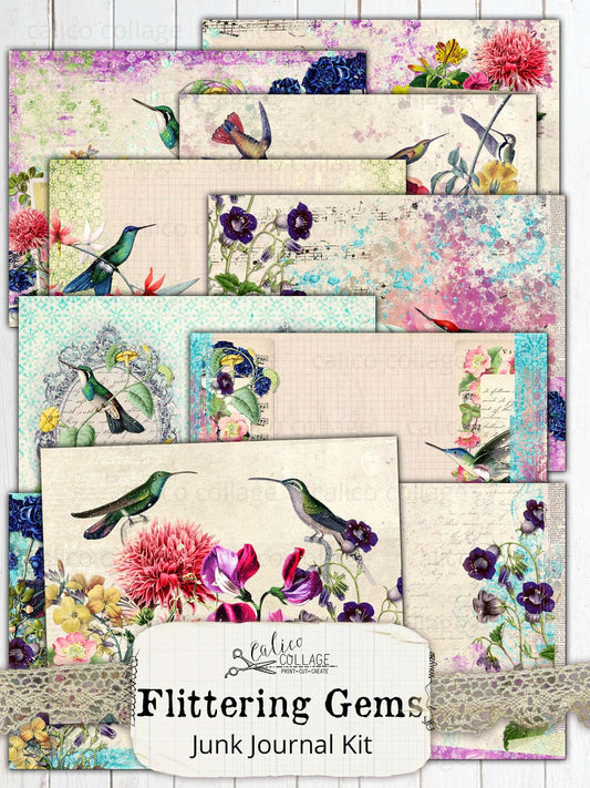 Flittering Gems Printable Junk Journal Kit