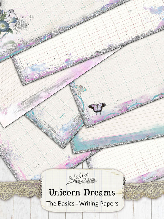 Unicorn Dreams Junk Journal Papers