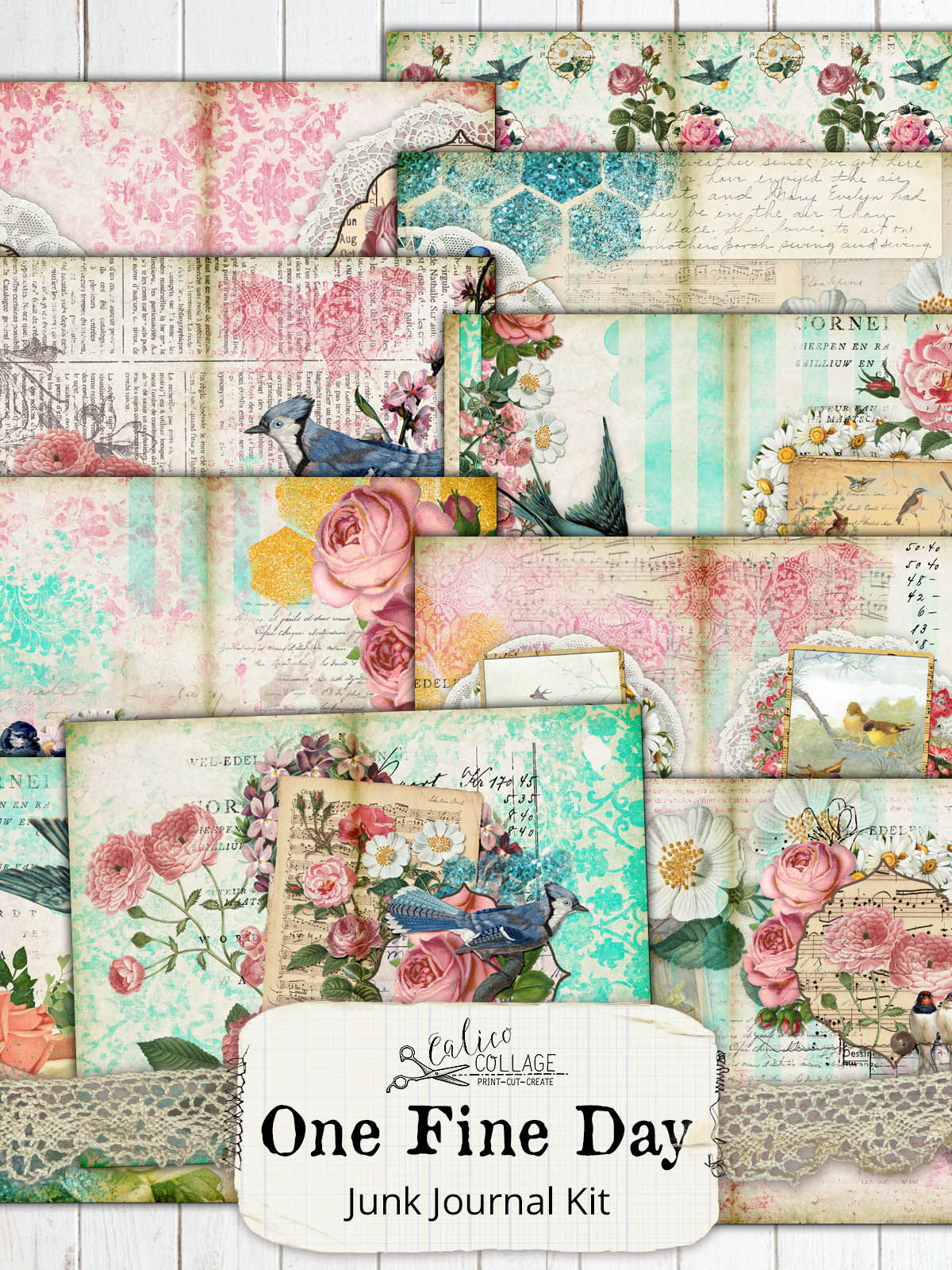 One Fine Day Printable Junk Journal Kit