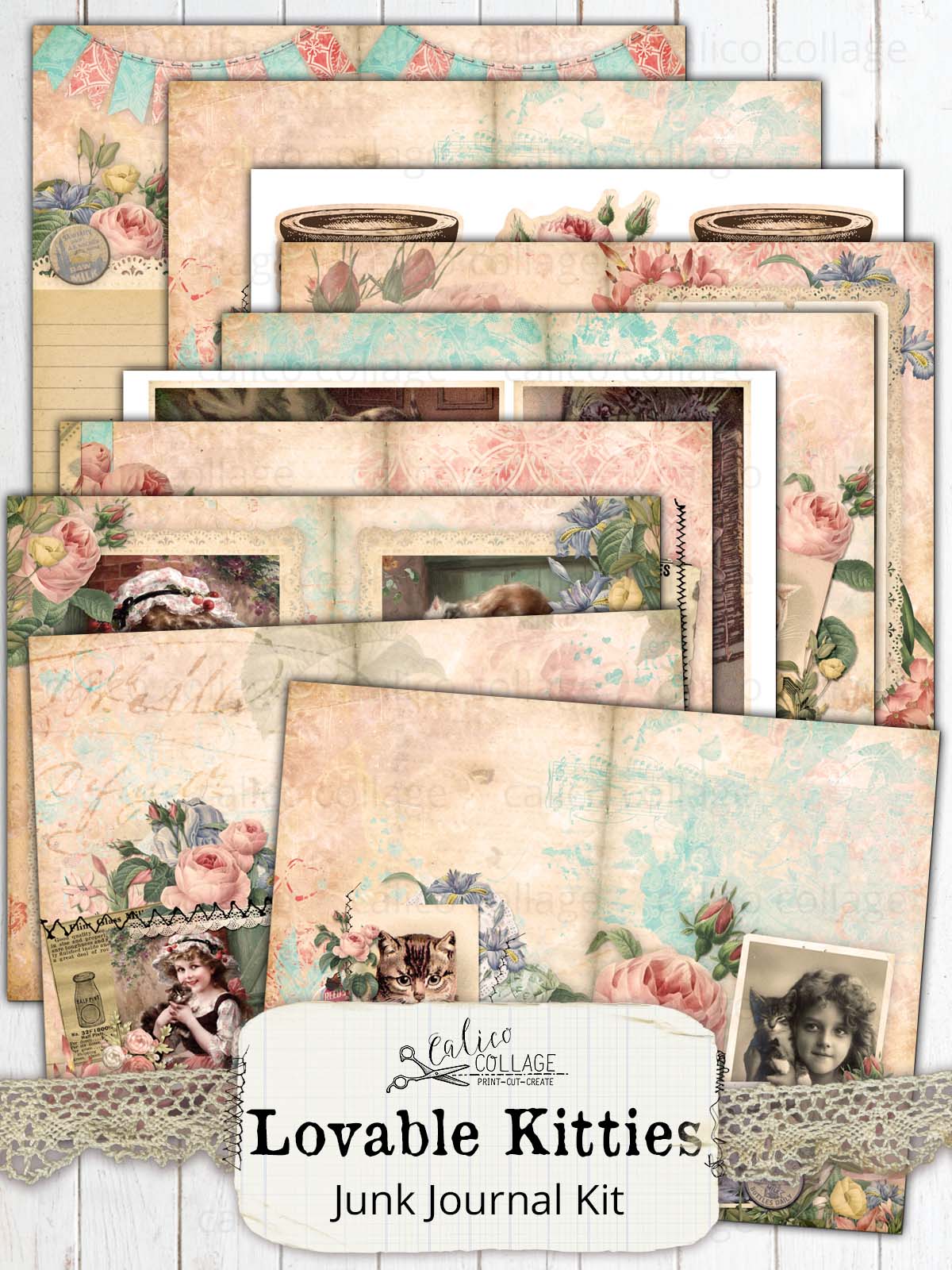 Lovable Kitties Printable Journal Kit