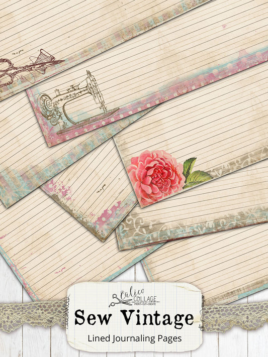 Sew Vintage Junk Journal Papers