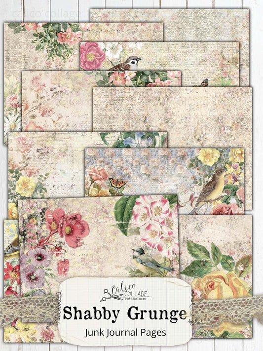 Shabby Grunge Junk Journal Papers