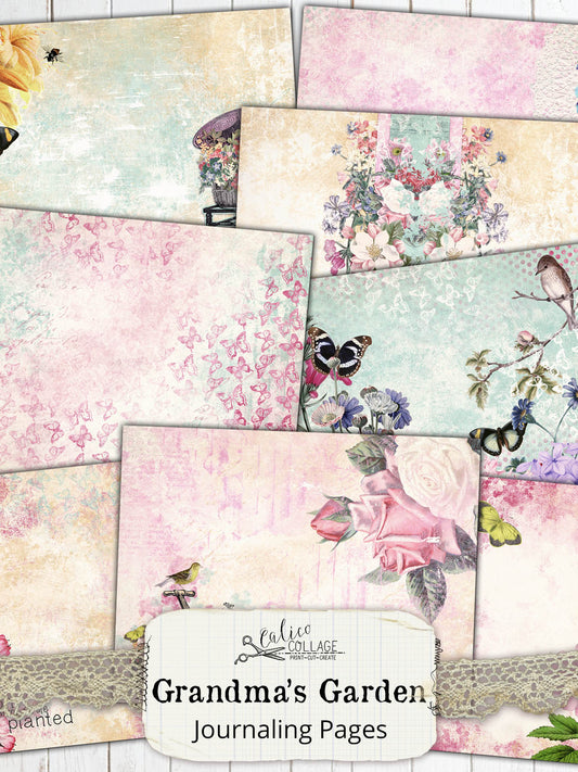 Grandma's Garden Junk Journal Papers