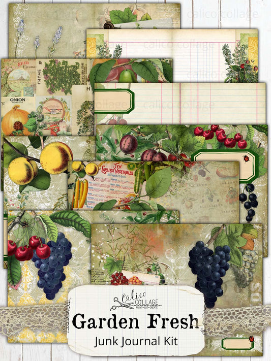 Garden Fresh Printable Junk Journal Kit
