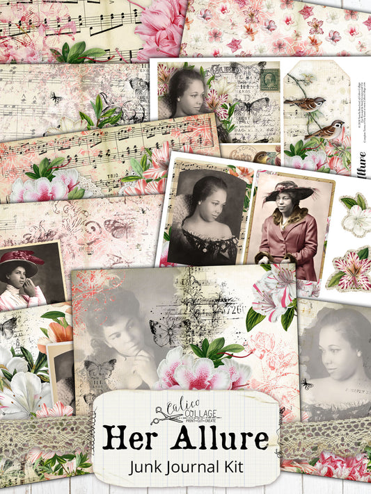 Her Allure African American Junk Journal Kit