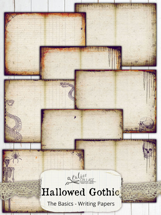 Hallowed Gothic Printable Junk Journal Papers