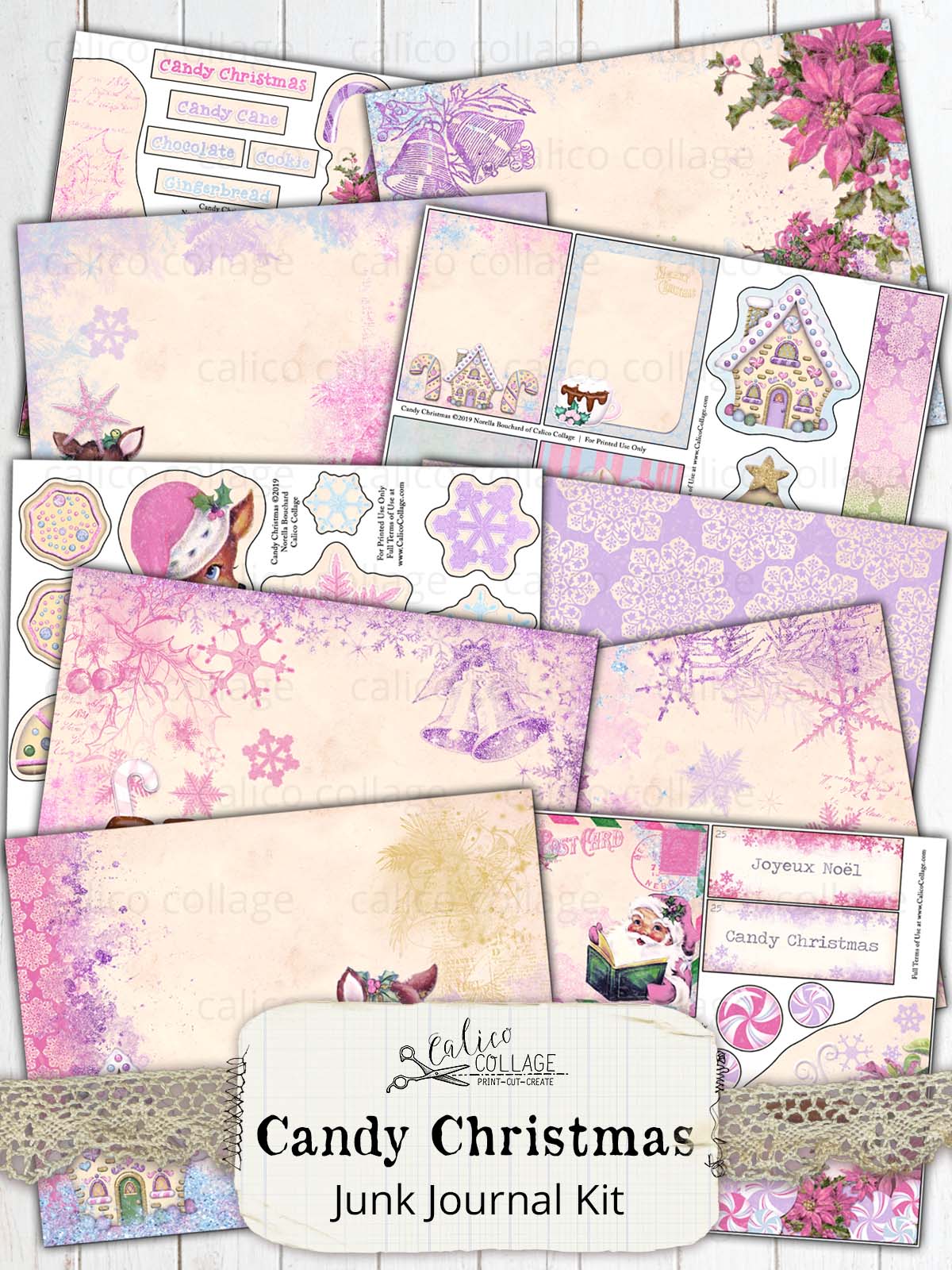Candy Christmas Printable Journal Kit