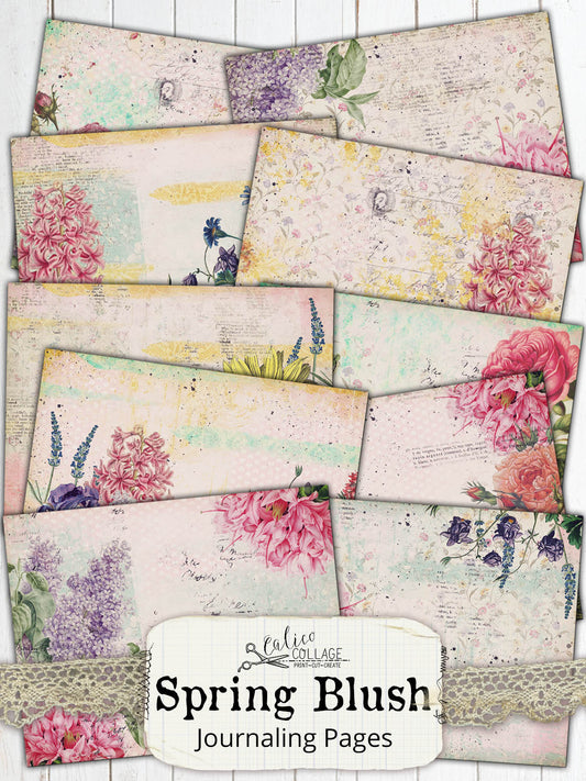 Spring Blush Junk Journal Papers