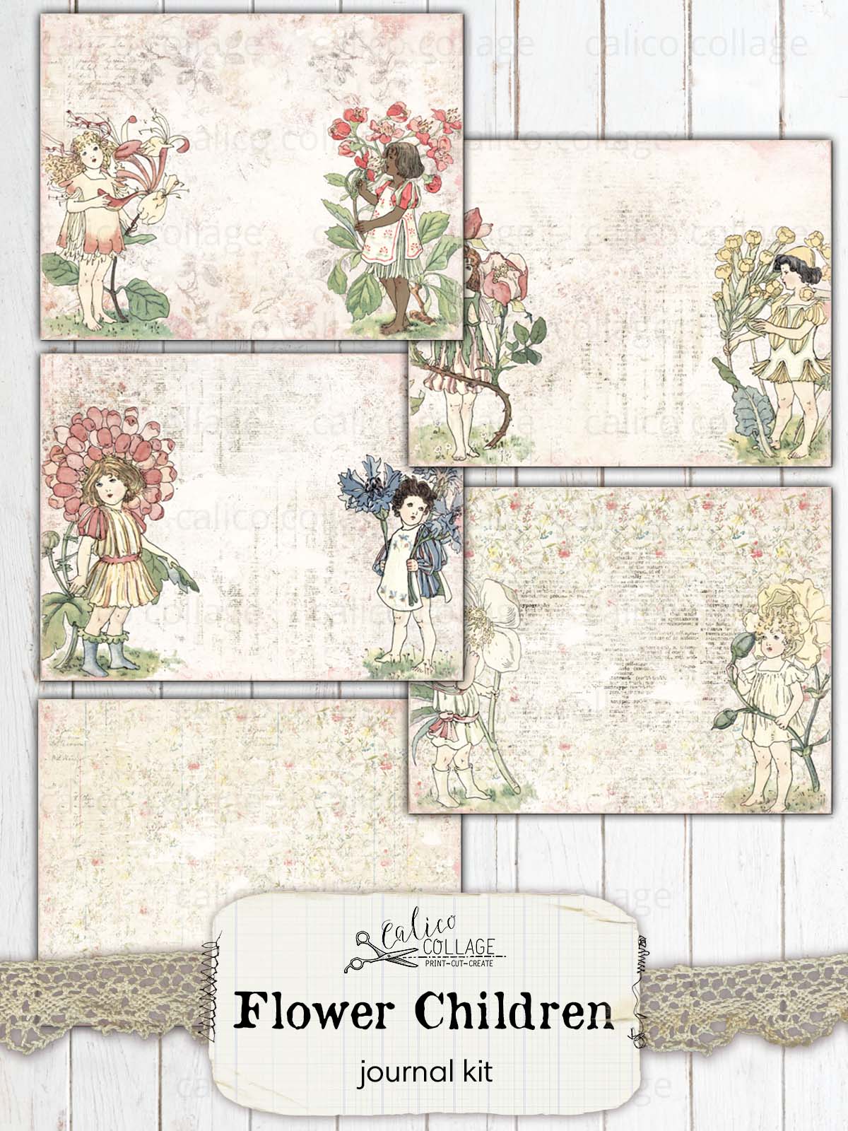 Flower Children Junk Journal Kit