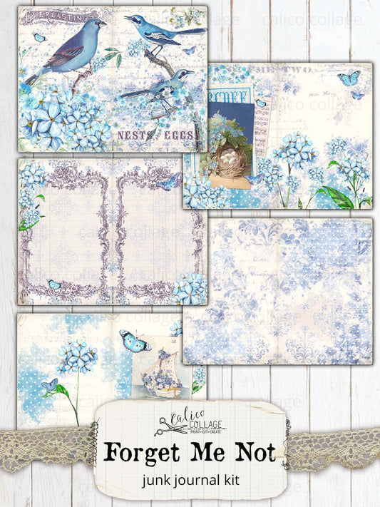 Forget Me Not Junk Journal Kit