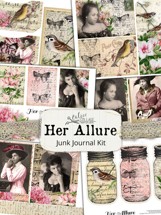 Her Allure African American Junk Journal Kit