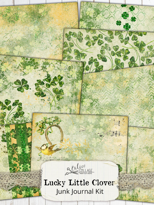 Lucky Little Clover Printable Junk Journal Kit