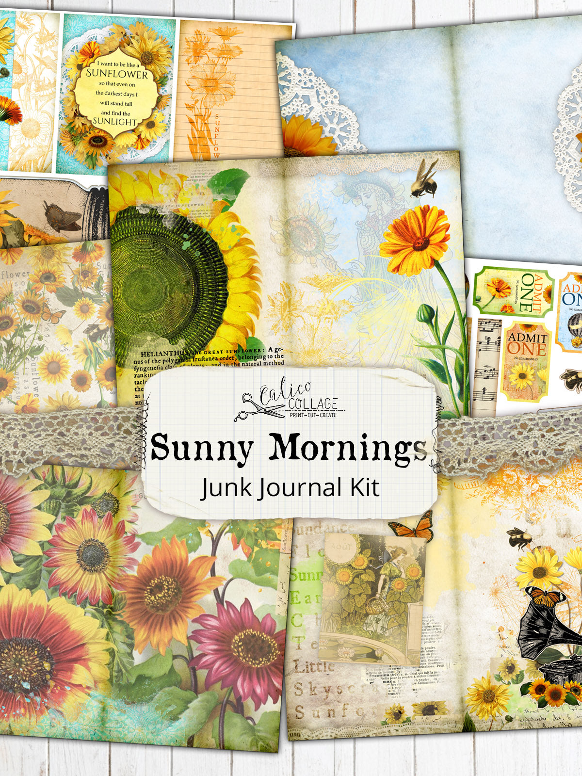 Sunny Mornings Printable Junk Journal Kit