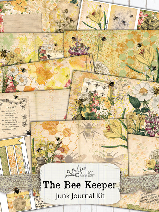 The Bee Keeper Printable Junk Journal Kit
