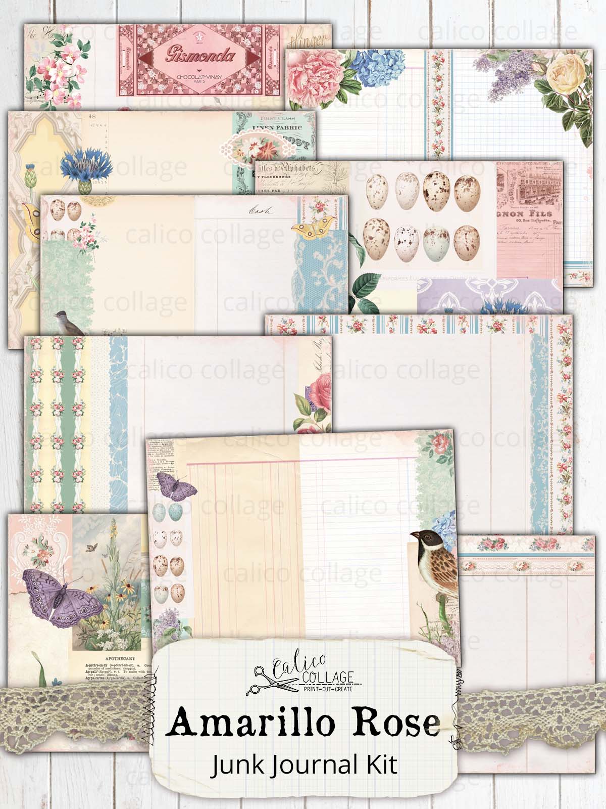 Shabby Chic Junk Journal Kit