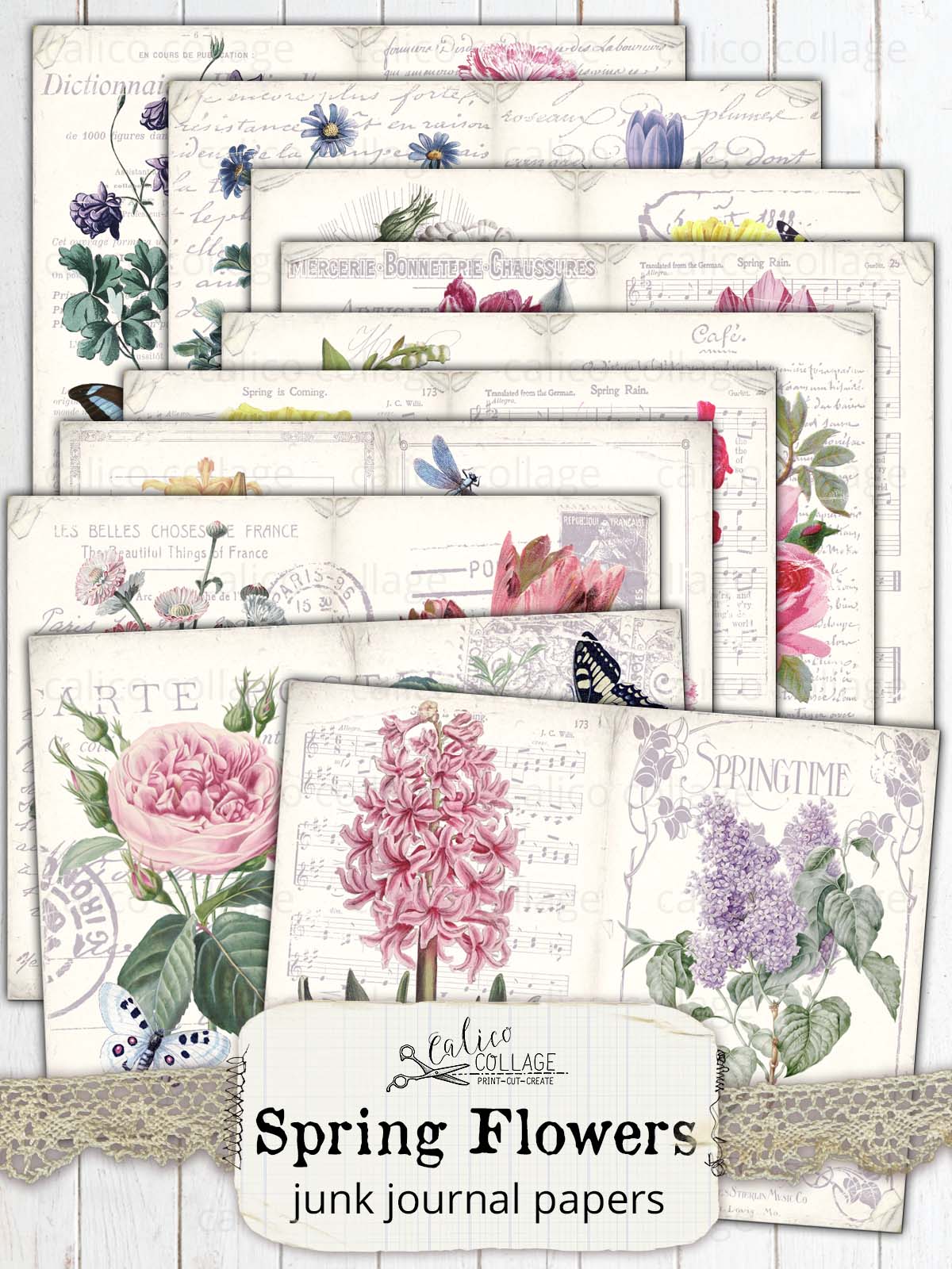 Spring Ephemera Junk Journal Bundle