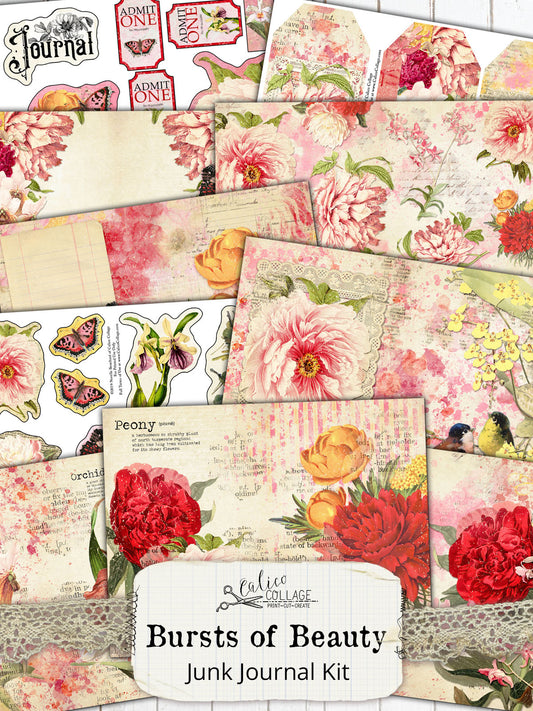 Bursts Of Beauty Printable Junk Journal Kit