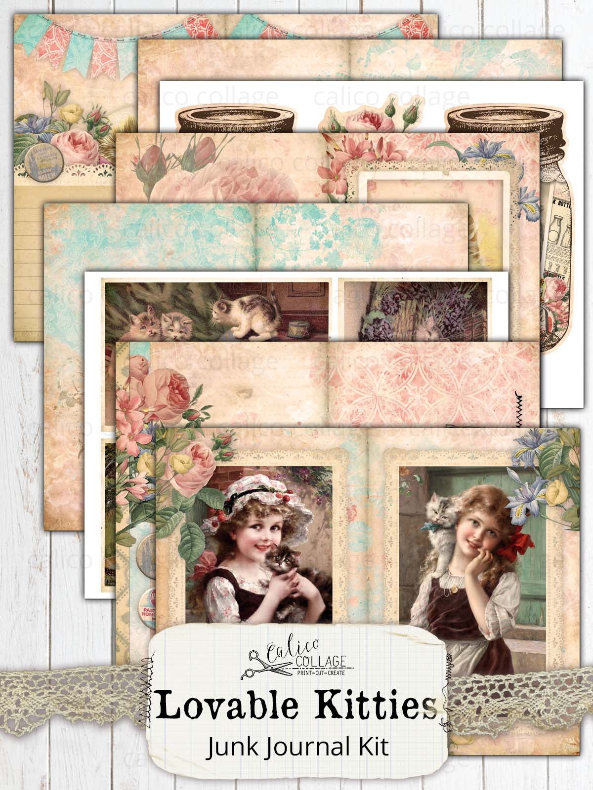 Lovable Kitties Printable Journal Kit