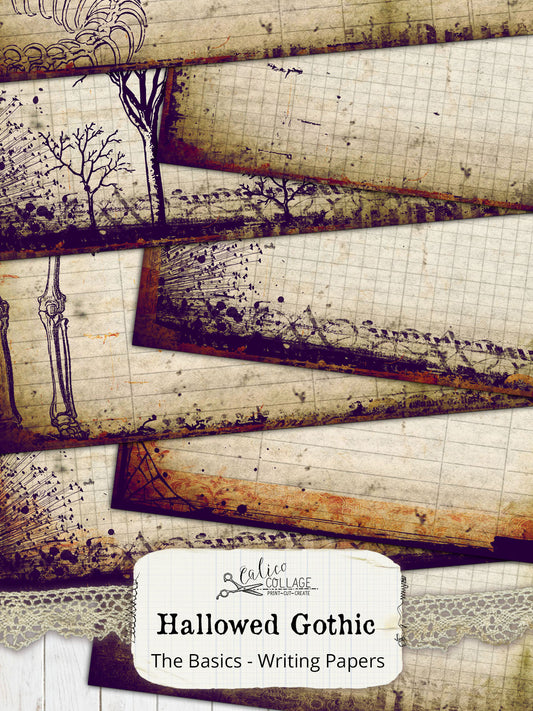 Hallowed Gothic Printable Junk Journal Papers