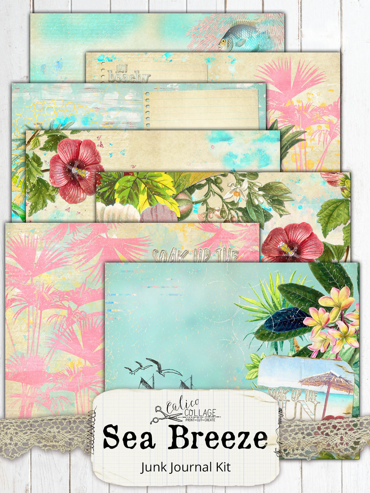 Sea Breeze Printable Journal Kit