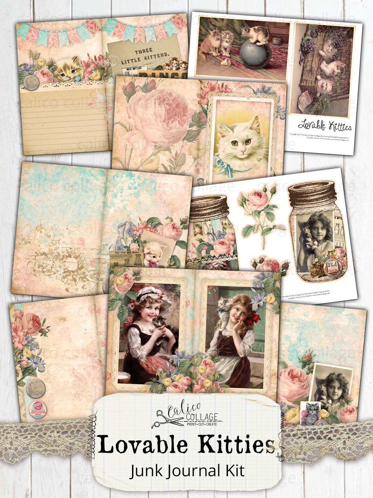 Lovable Kitties Printable Journal Kit