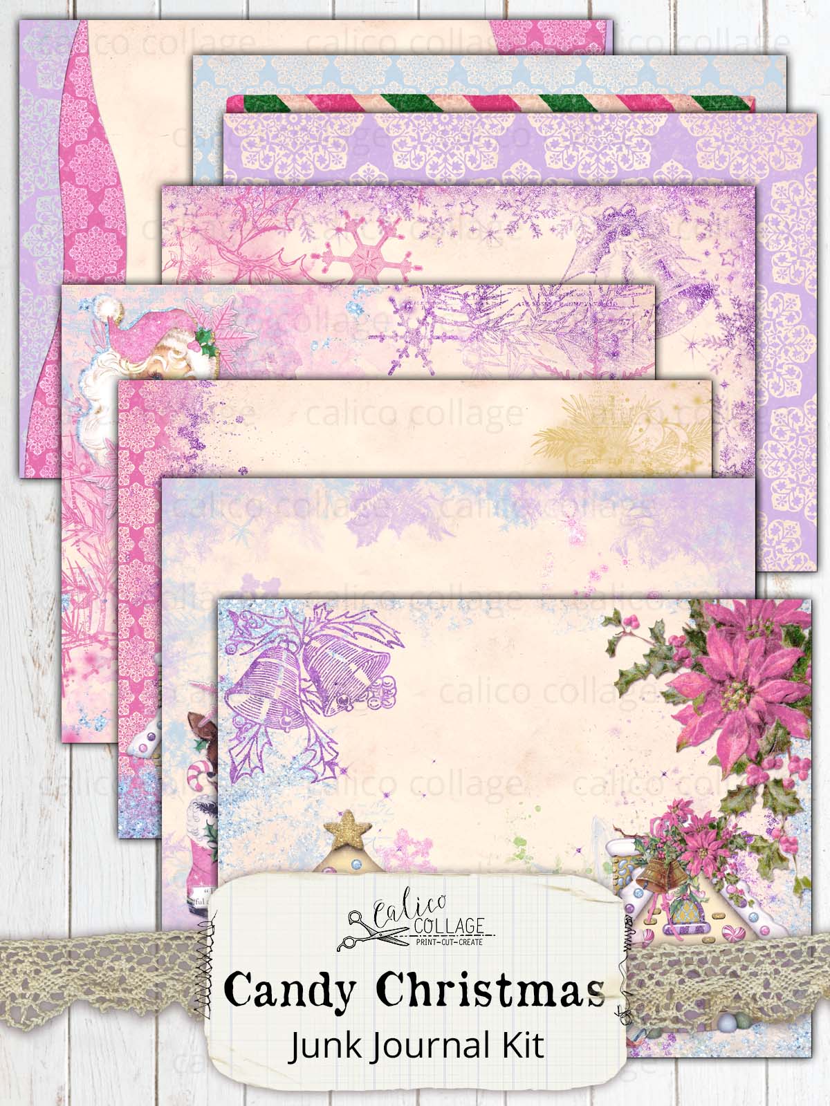 Candy Christmas Printable Journal Kit