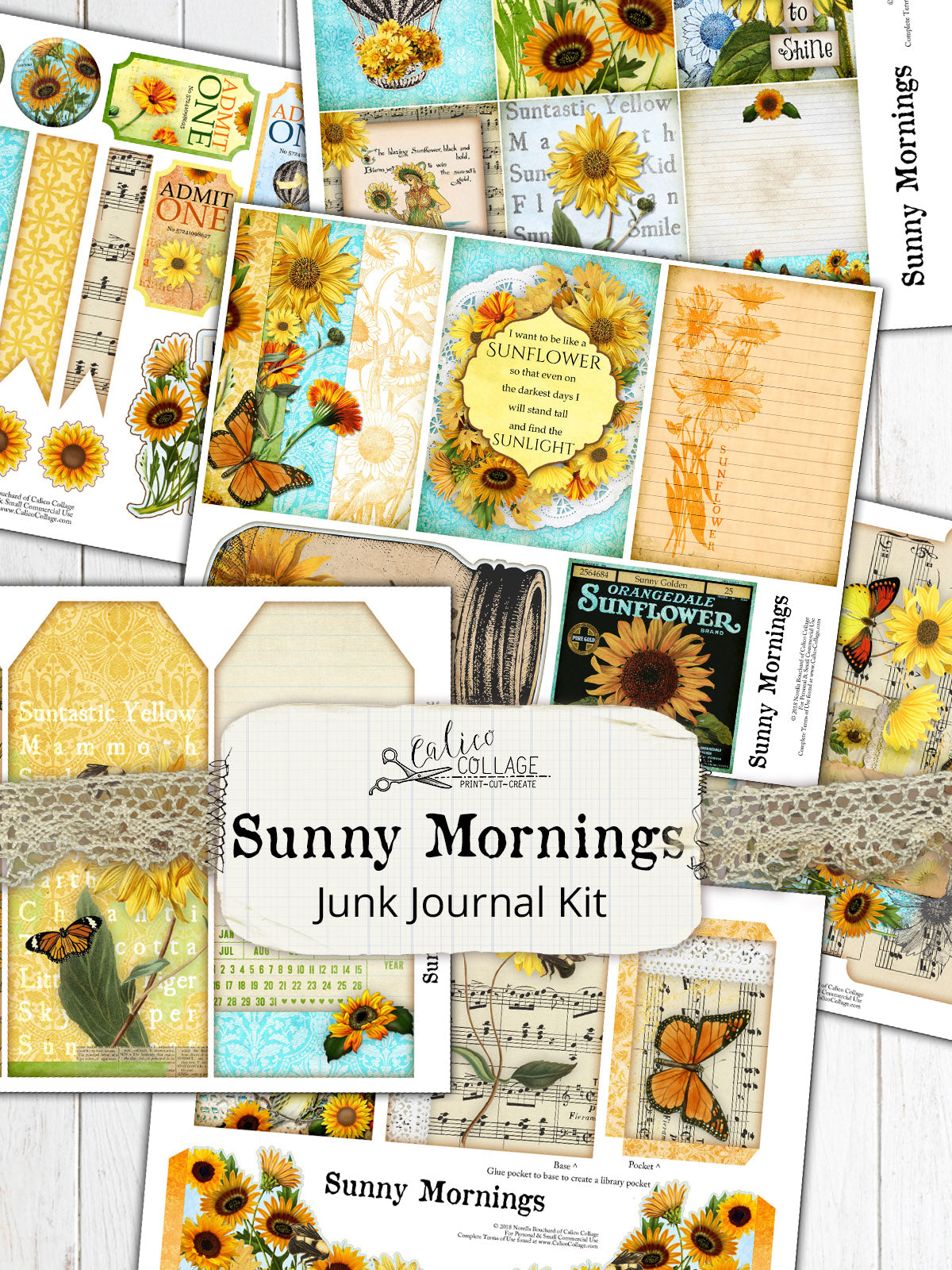 Sunny Mornings Printable Junk Journal Kit