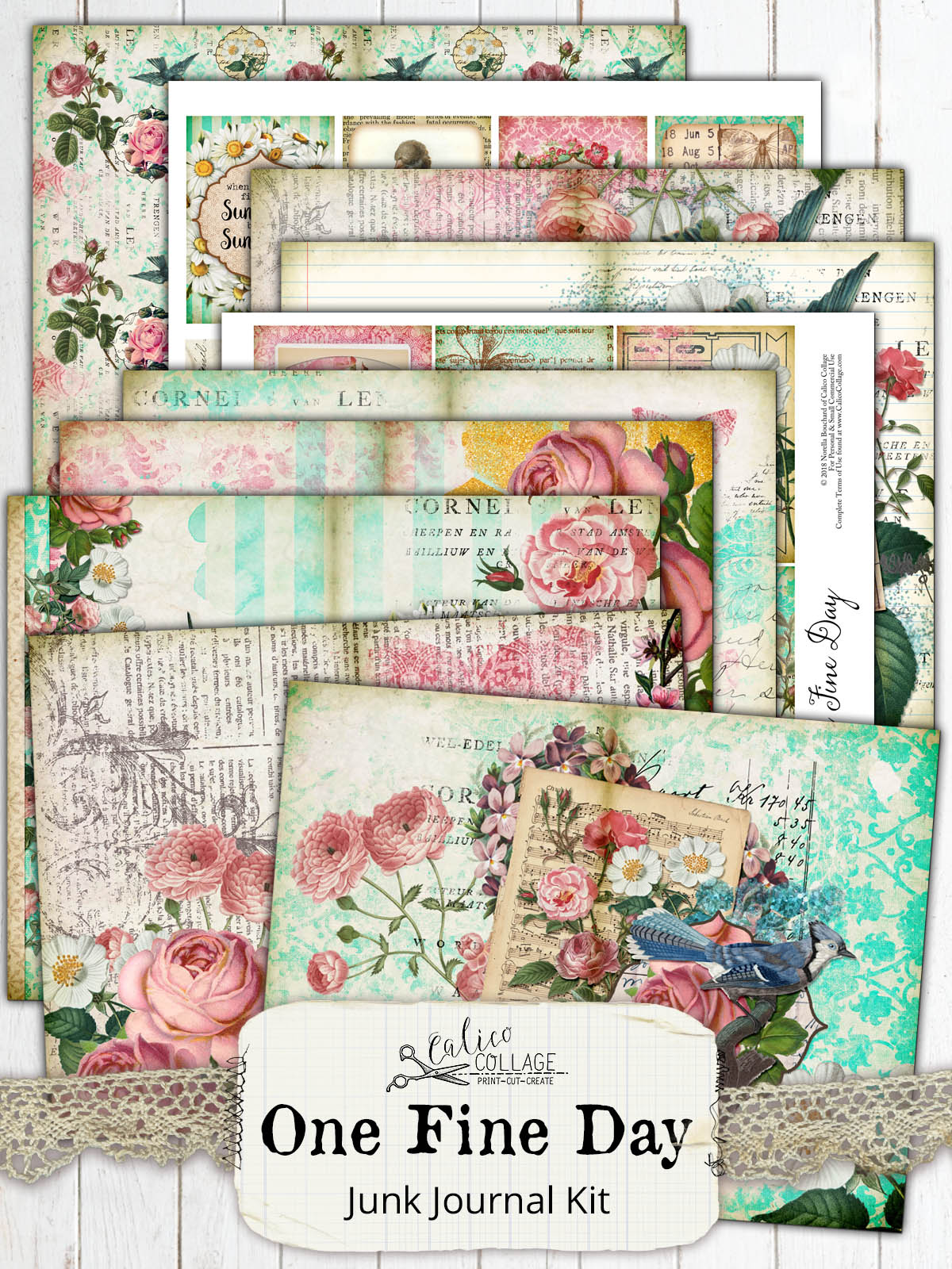 One Fine Day Printable Junk Journal Kit