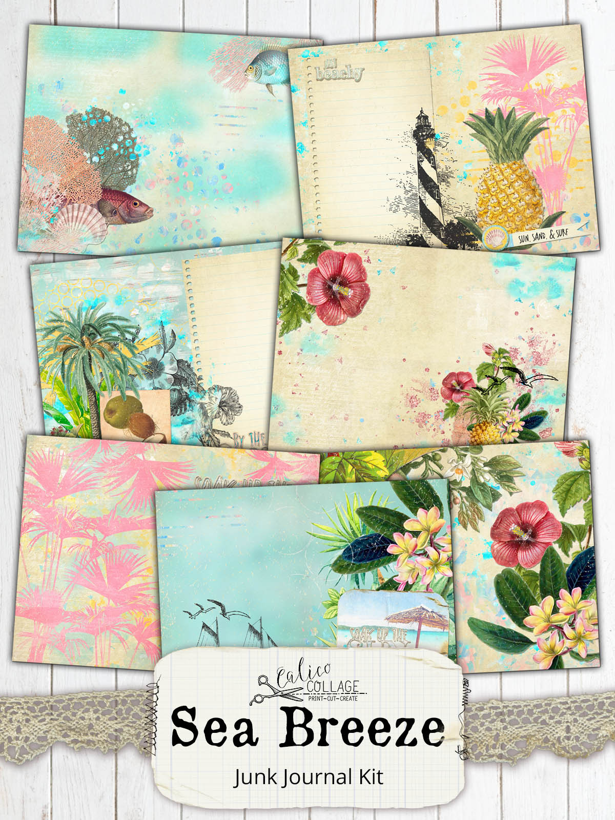 Sea Breeze Printable Journal Kit