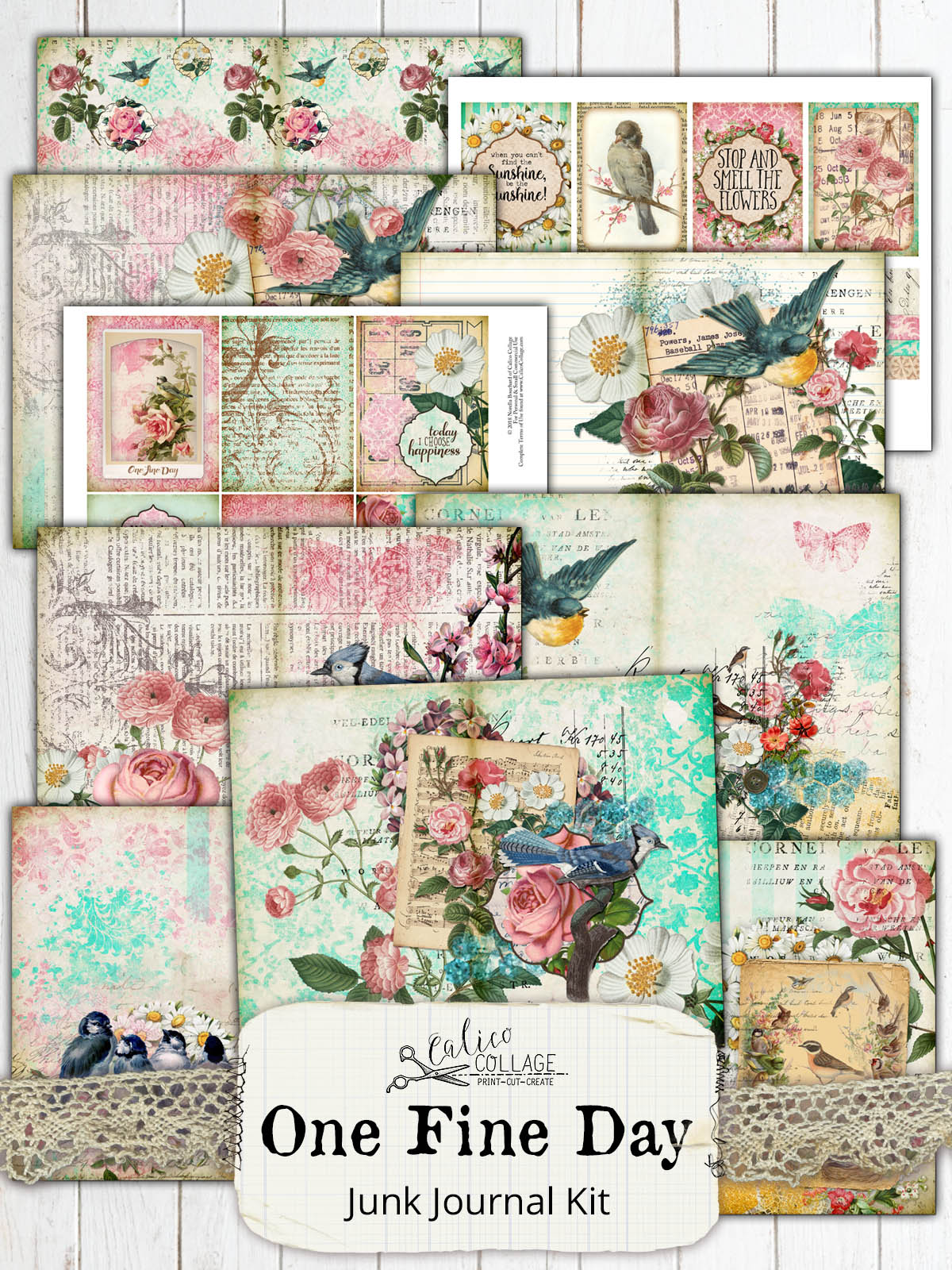One Fine Day Printable Junk Journal Kit