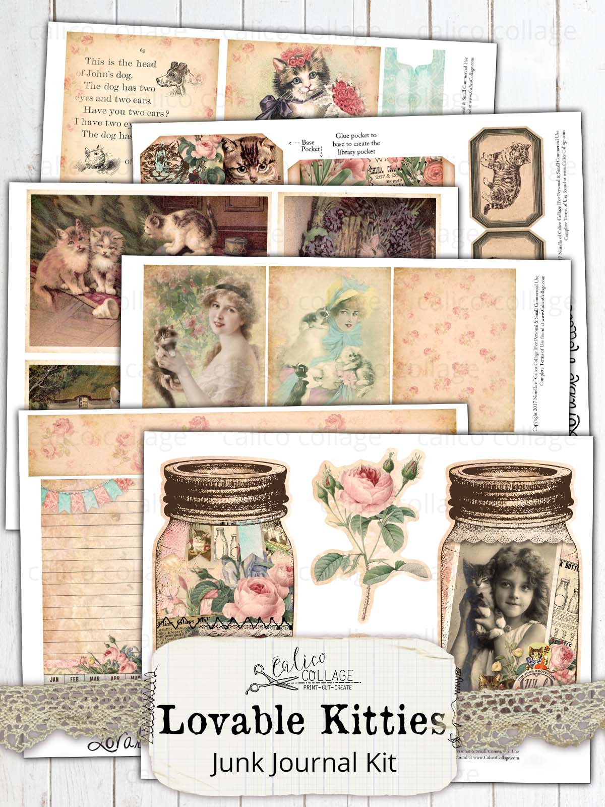 Lovable Kitties Printable Journal Kit