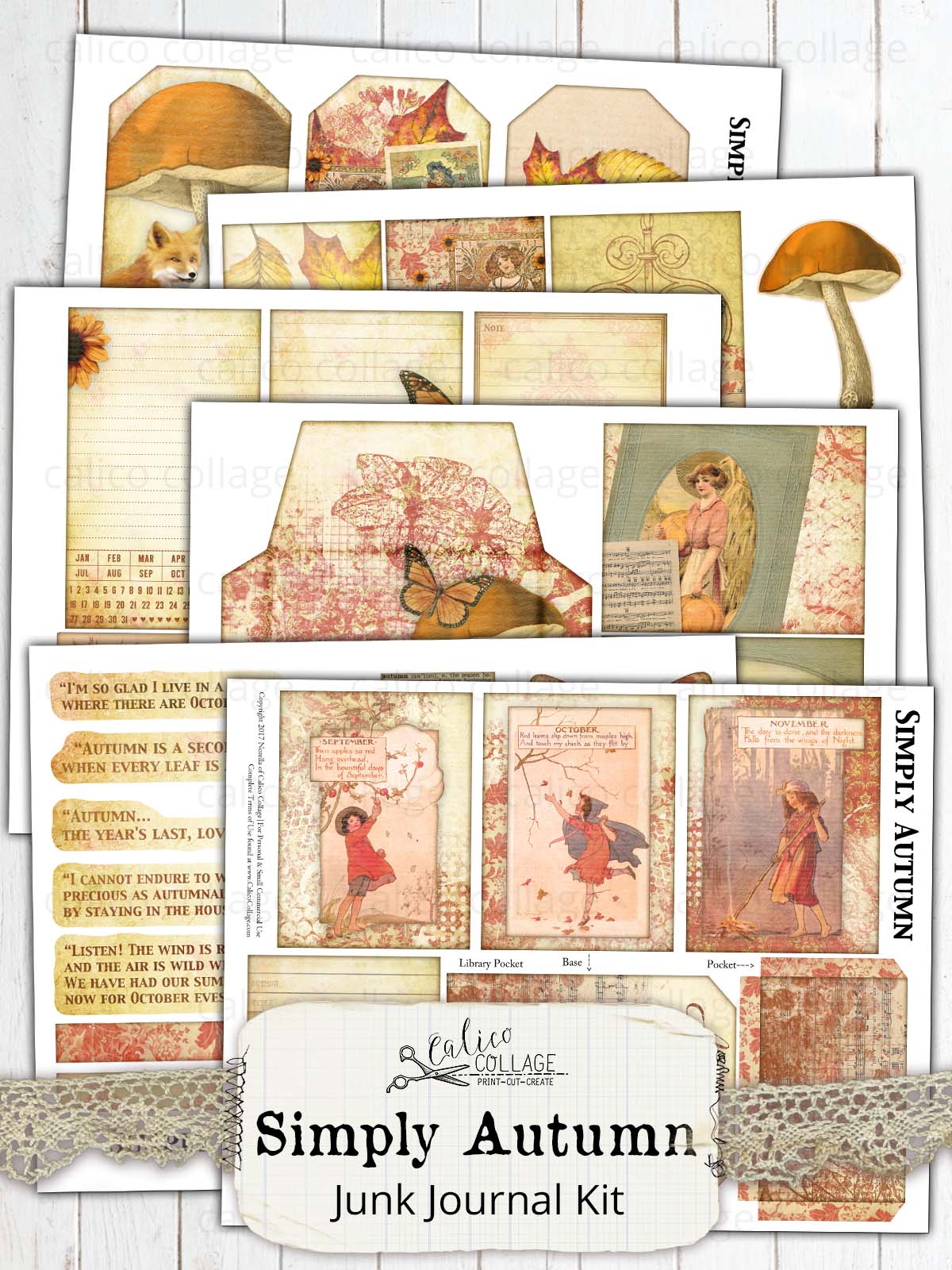 Simply Autumn Printable Journal Kit