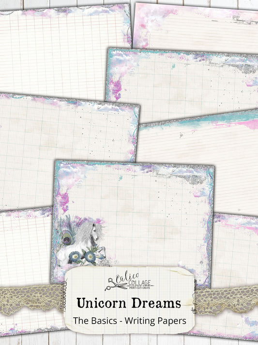 Unicorn Dreams Junk Journal Papers