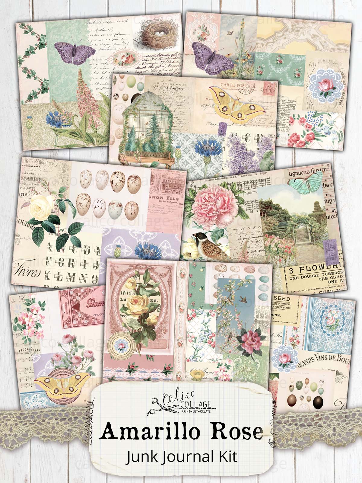 Shabby Chic Junk Journal Kit