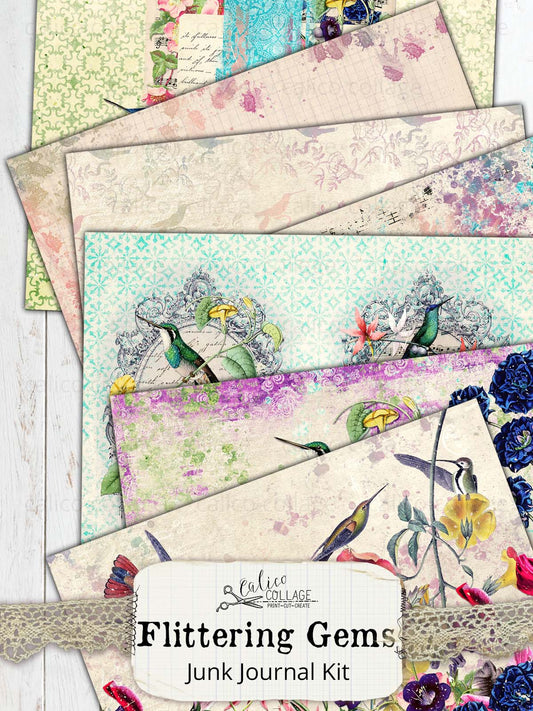 Flittering Gems Printable Junk Journal Kit